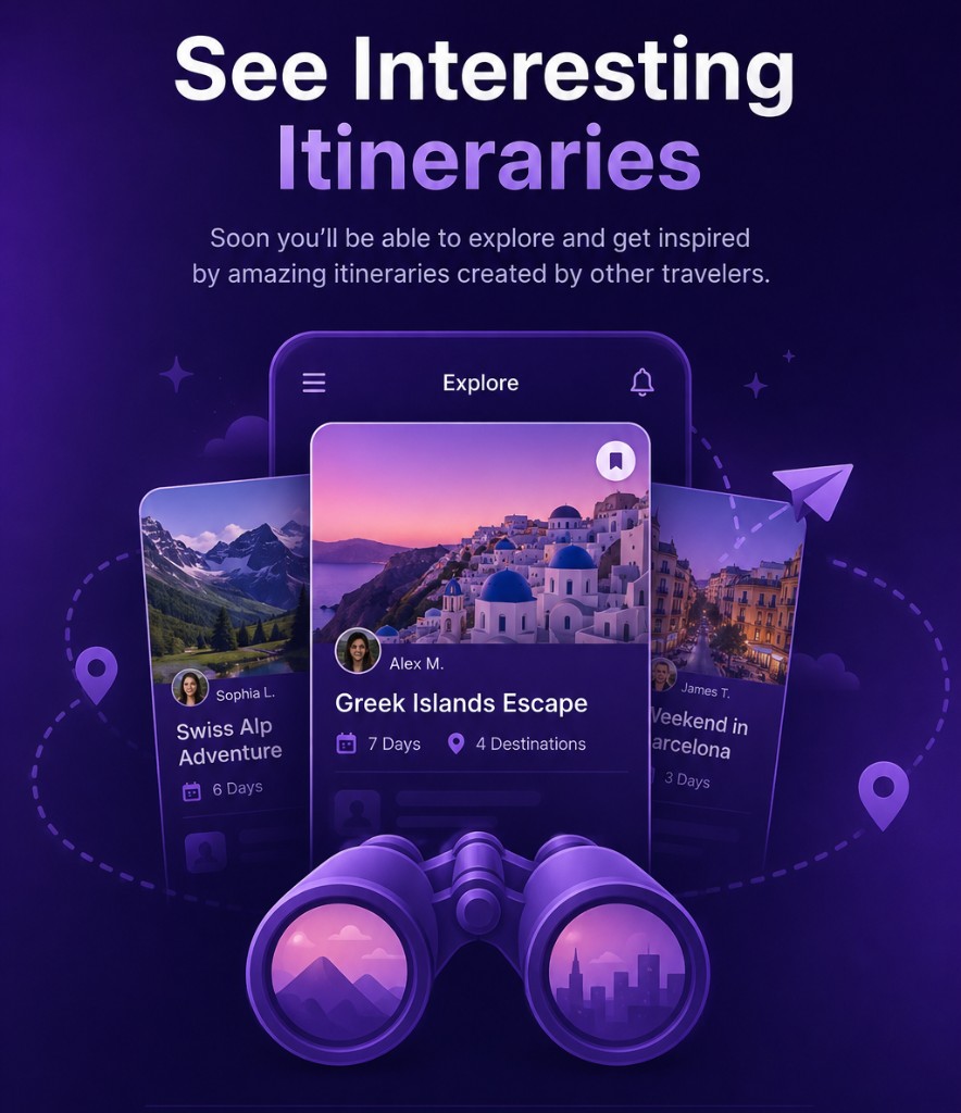 See interesting itineraries